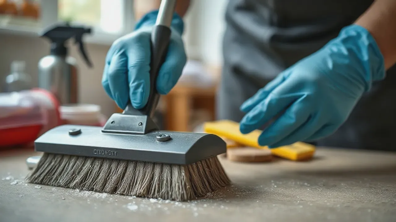 Equipment used for Didsbury house cleaning, photographed close up